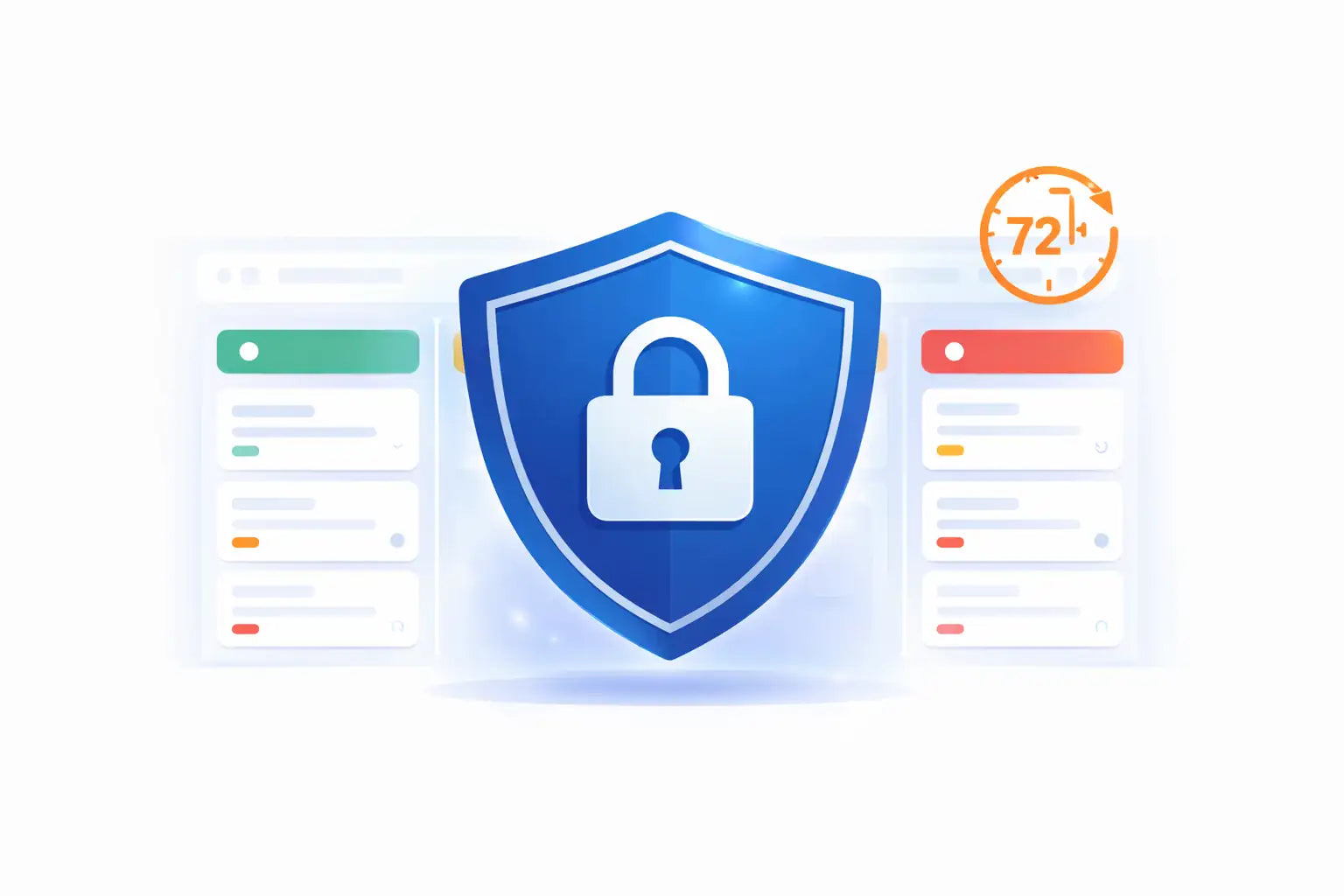 AI support desk workflow illustration showing ticket routing with safety guardrails and a 72-hour build sprint