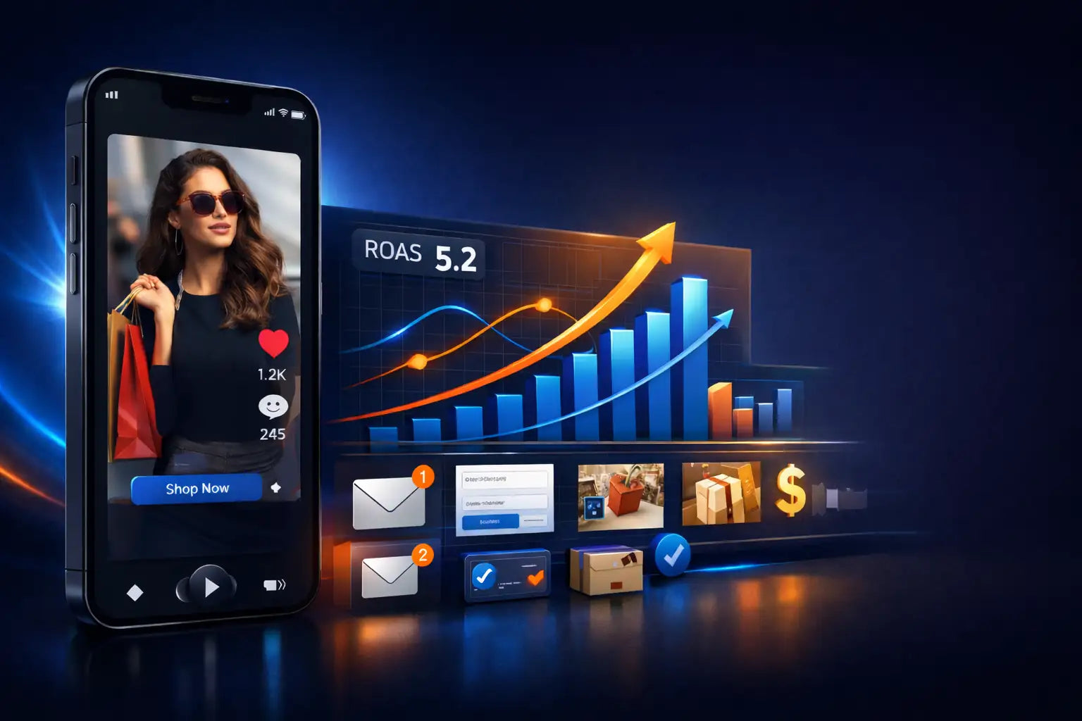 TikTok Ads for Beginners course cover about launching profitable website sales campaigns