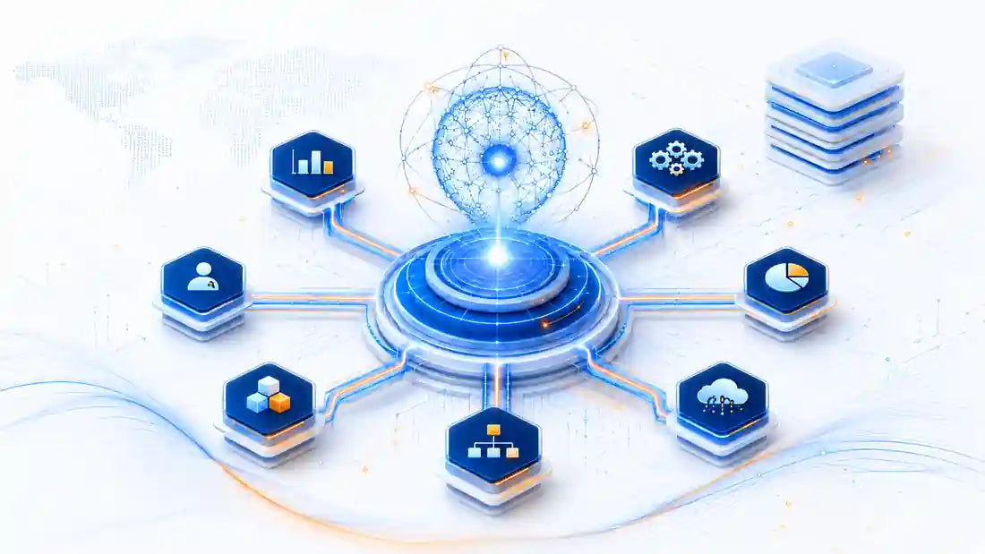 Agentic AI course cover showing autonomous AI agents and business workflow automation