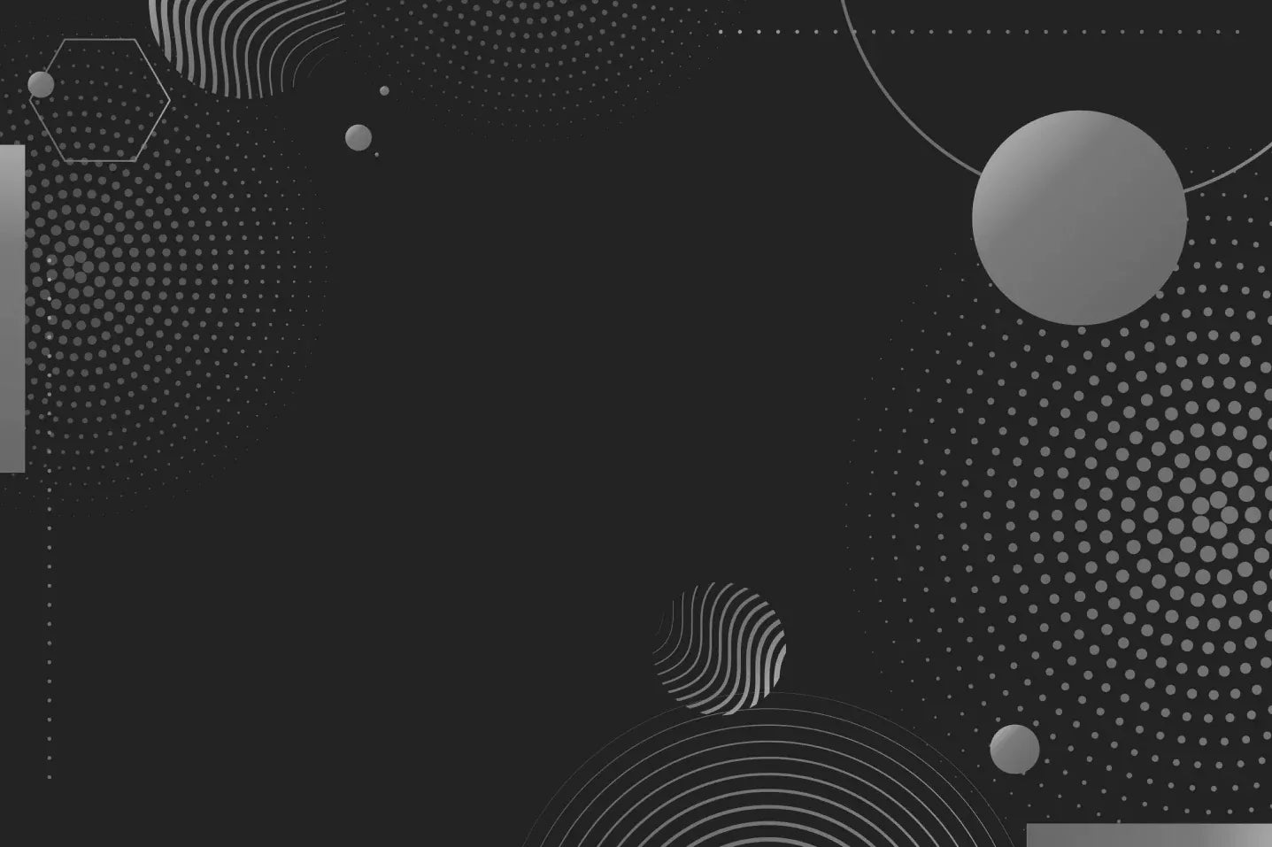 Black and white abstract pattern on a dark background